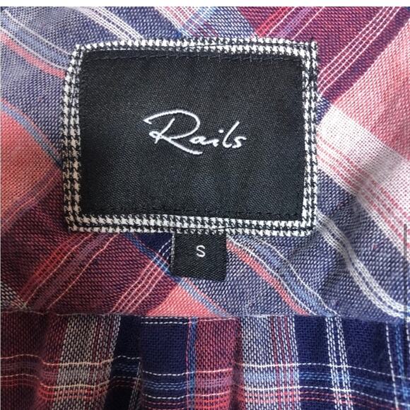 Rails Kendra check plaid button up shirt in red and blue - Picture 7 of 7